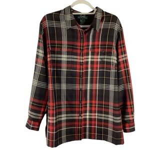 Vintage Lauren Ralph Lauren Worsted Wool Plaid Shirt Size 2X